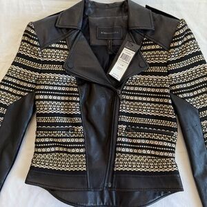 NWT BCBGMAXAZRIA Leonardo Moto Jacket NEW –‎ Size XS, $398 Retail